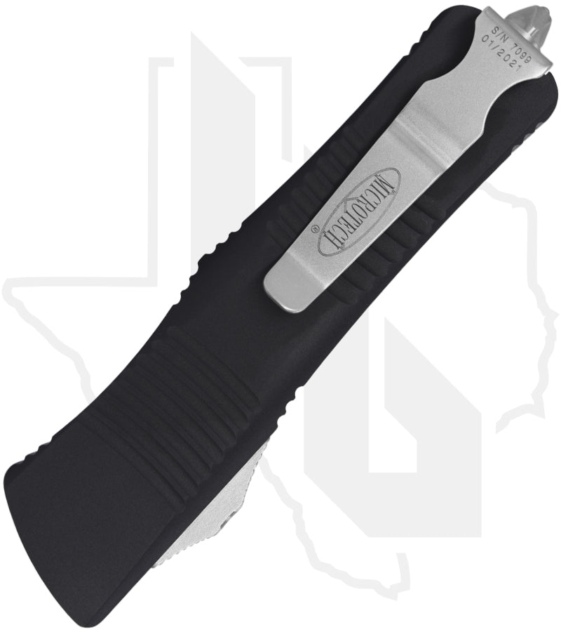 Microtech Troodon 138-10 - Double Edge, Stonewashed, Black Aluminum
