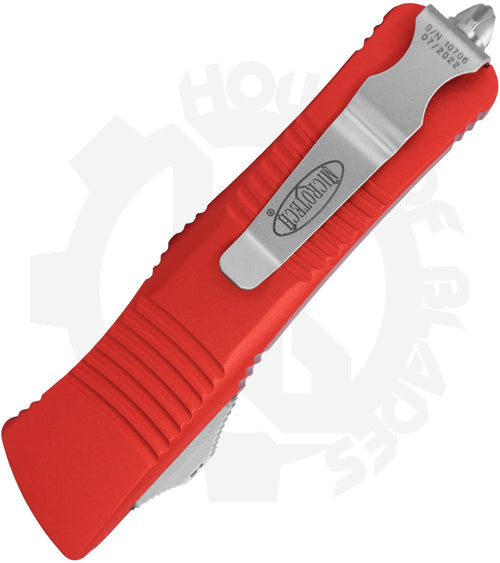 Microtech Troodon 138-10RD - Double Edge, Stonewash, Red