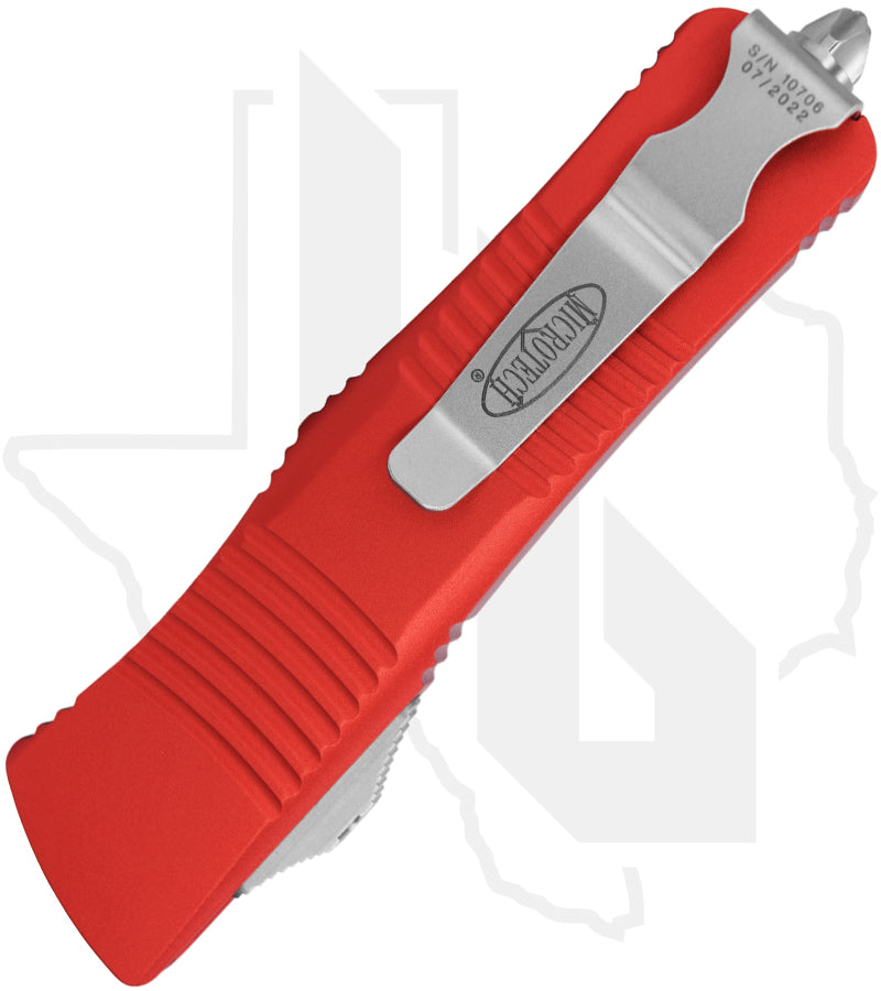 Microtech Troodon 138-10RD - Double Edge, Stonewashed, Red Aluminum