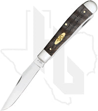 W.R. Case Trapper 14000 - Black Curly Oak Wood, Smooth (7254 SS)