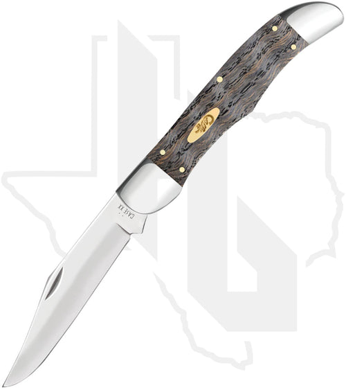 W.R. Case Folding Hunter 14008 - Black Curly Oak Wood, Smooth (7165 SS)
