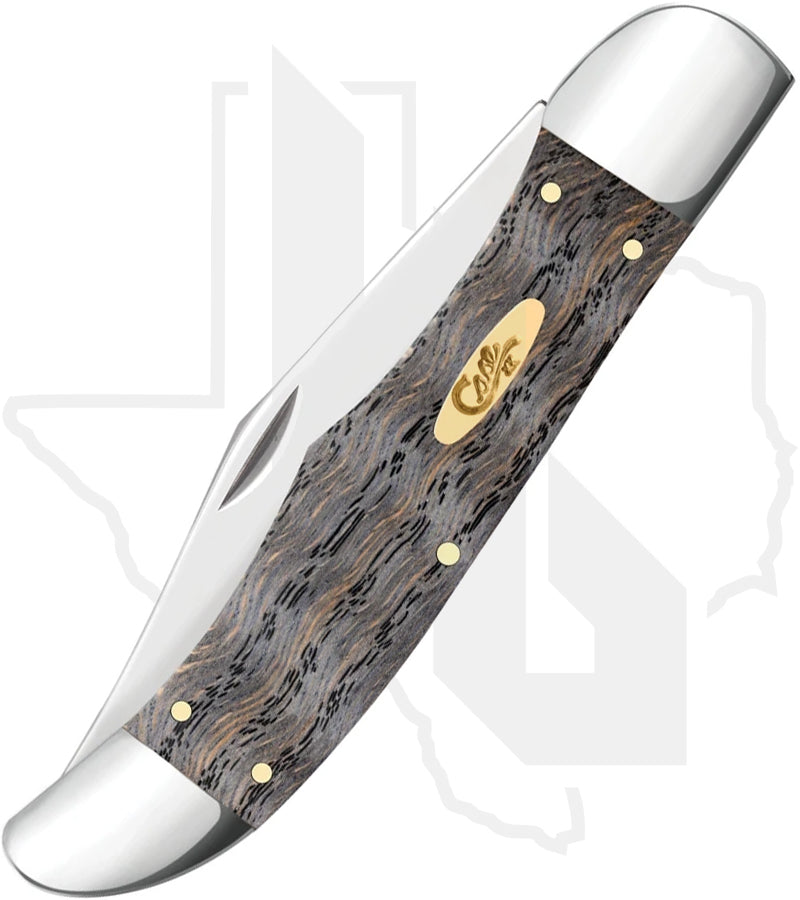 W.R. Case Folding Hunter 14008 - Black Curly Oak Wood, Smooth (7165 SS)