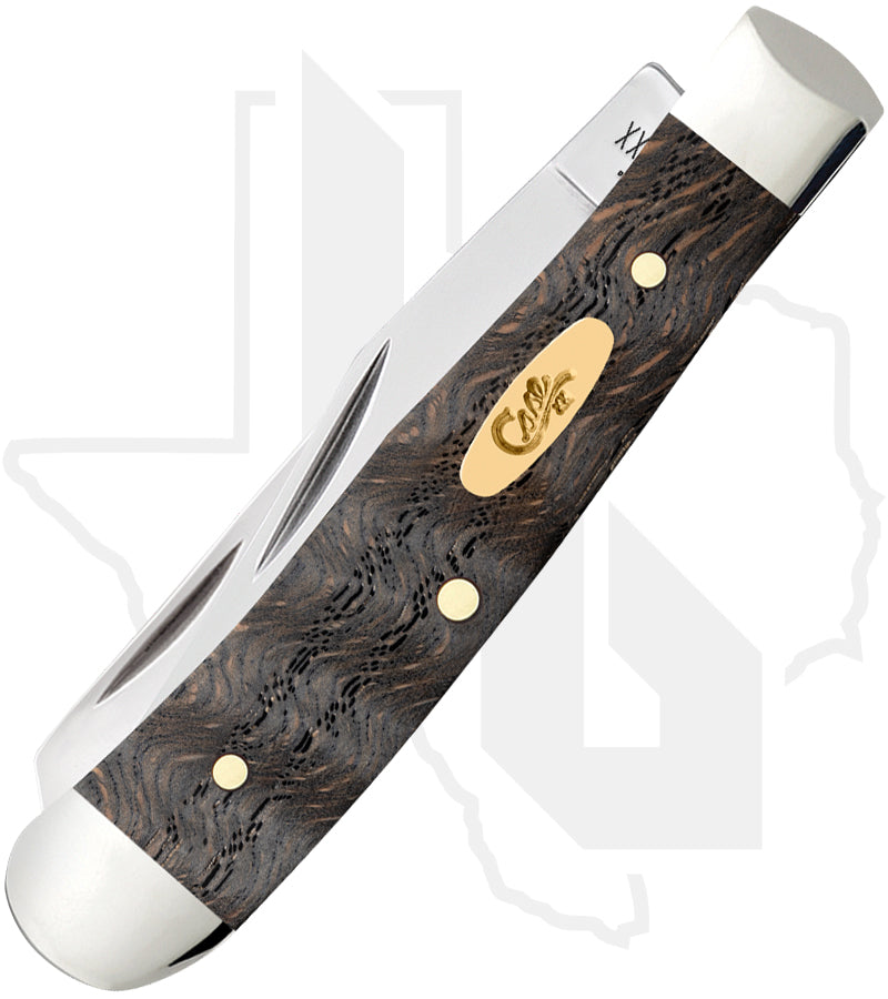 W.R. Case Tiny Trapper 14012 - Black Curly Oak Wood, Smooth (72154 SS)