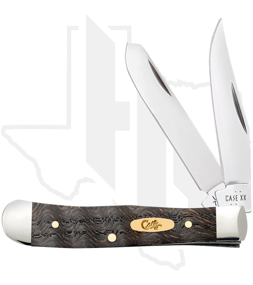 W.R. Case Tiny Trapper 14012 - Black Curly Oak Wood, Smooth (72154 SS)