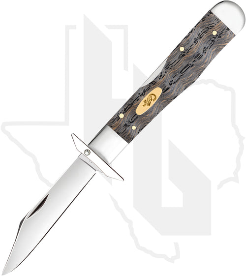 W.R. Case Cheetah Cub 14013 - Black Curly Oak Wood, Smooth (711 1/2L SS)