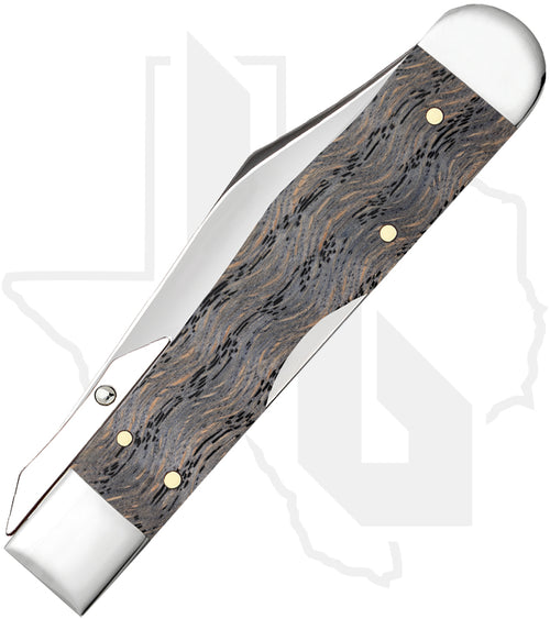 W.R. Case Cheetah Cub 14013 - Black Curly Oak Wood, Smooth (711 1/2L SS)
