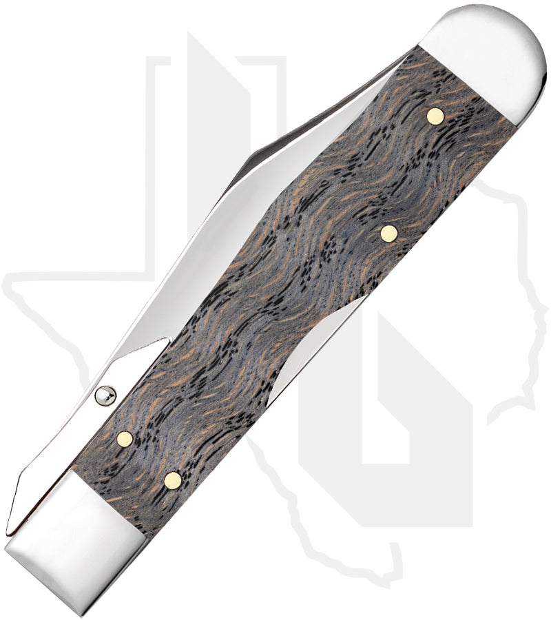 W.R. Case Cheetah Cub 14013 - Black Curly Oak Wood, Smooth (711 1/2L SS)