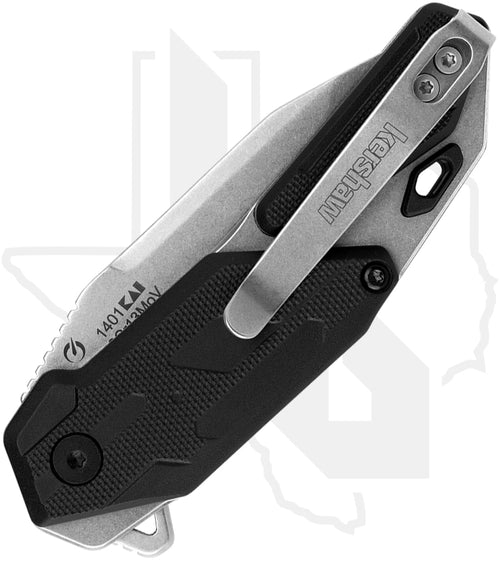 Kershaw Jetpack 1401 - Stainless Steel, Black GFN, Stonewashed