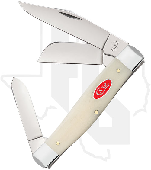 W.R. Case Large Stockman 14025 - Natural Bone, Smooth (6375 SS)