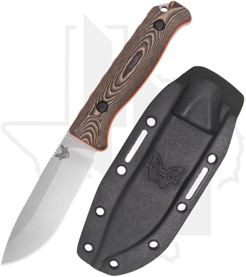 Benchmade Hunt Class Saddle Mountain Skinner 15002-1 - Richlite, Orange G-10, Stonewashed