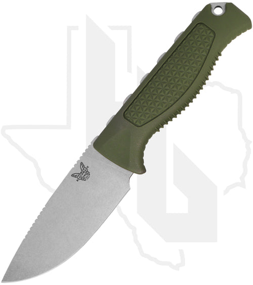 Benchmade Hunt Class Steep Country 15006-01 - Dark Olive Santoprene, Stonewashed