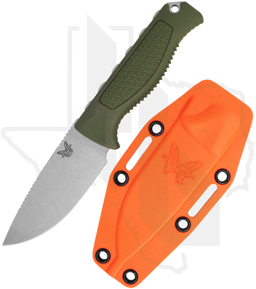 Benchmade Hunt Class Steep Country 15006-01 - Dark Olive Santoprene, Stonewashed