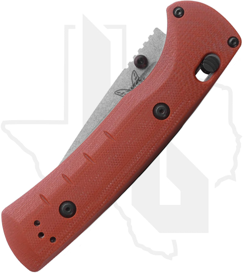 Benchmade Hunt Class SlipRidge 15090-01 - Rust Orange G-10, Stonewashed