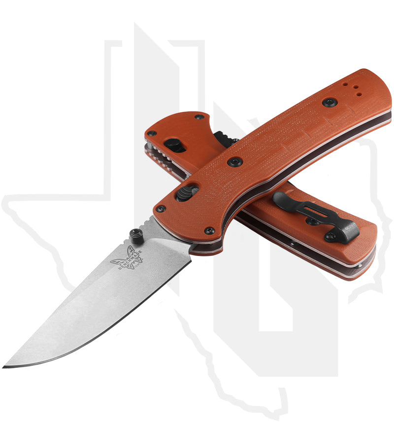 Benchmade Hunt Class SlipRidge 15090-01 - Rust Orange G-10, Stonewashed