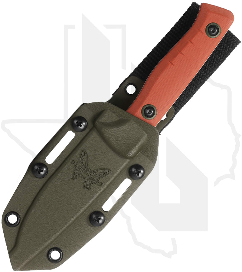 Benchmade Hunt Class SlipRidge Fixed 15650-01 - Rust Orange G-10, Stonewashed