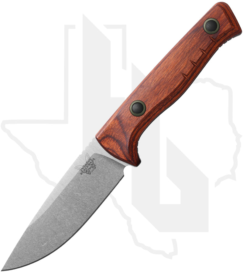 Benchmade Hunt Class SlipRidge Fixed 15650 - Stabilized Wood, Stonewashed