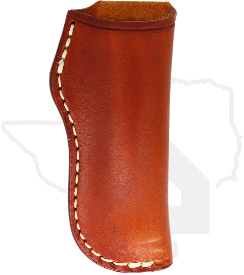 A & M Leather #16 Trapper Sheath 16-ST-PL - Saddle Tan, Vertical