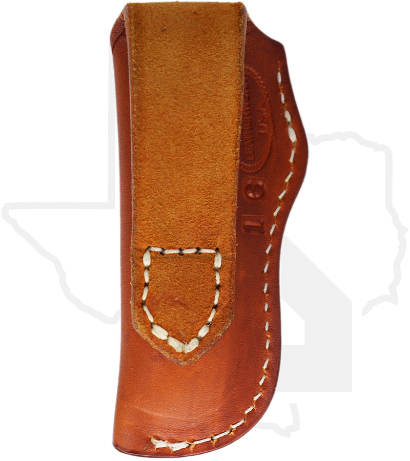 A & M Leather #16 Trapper Sheath 16-ST-PL - Saddle Tan, Vertical