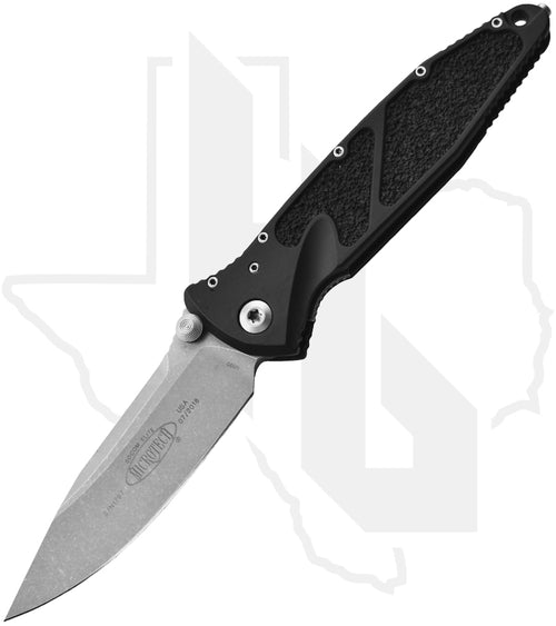 Microtech Socom Elite 160-10AP - Single Edge, Apocalyptic, Black Aluminum