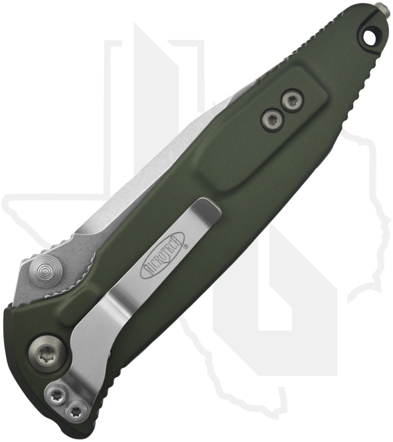 Microtech Socom Elite 160-10OD - Single Edge, Stonewashed, OD Green Aluminum