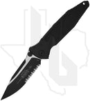 Microtech Socom Elite 160-2T - Single Edge, Black, Black Aluminum