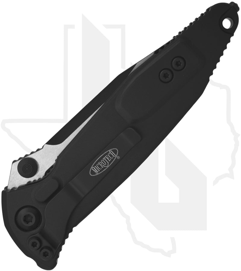 Microtech Socom Elite 160-2T - Single Edge, Black, Black Aluminum