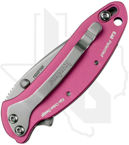 Kershaw Chive Ken Onion 1600PINK - Pink Aluminum, Bead Blasted