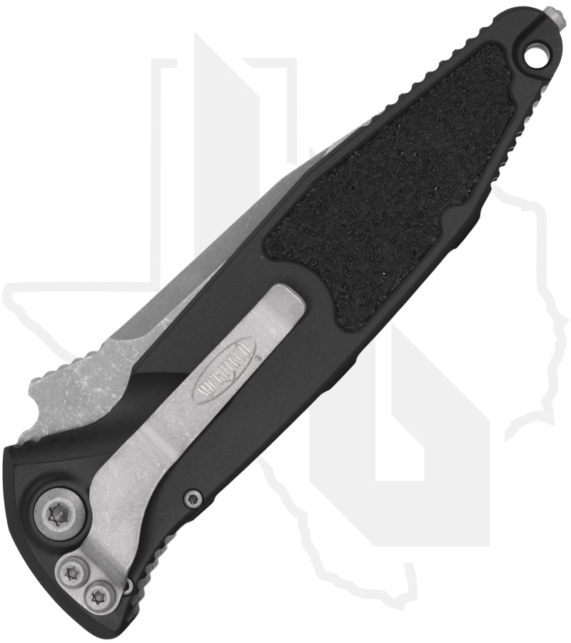 Microtech Socom Elite Auto 160A-10AP - Single Edge, Apocalyptic, Black Aluminum