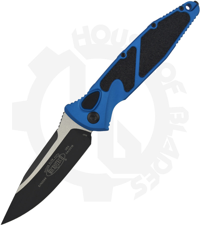 Microtech Socom Elite Auto 160A-1BL - Blue, Black Std