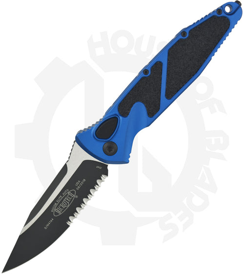 Microtech Socom Elite Auto 160A-2BL - Black Std, P/S, Blue