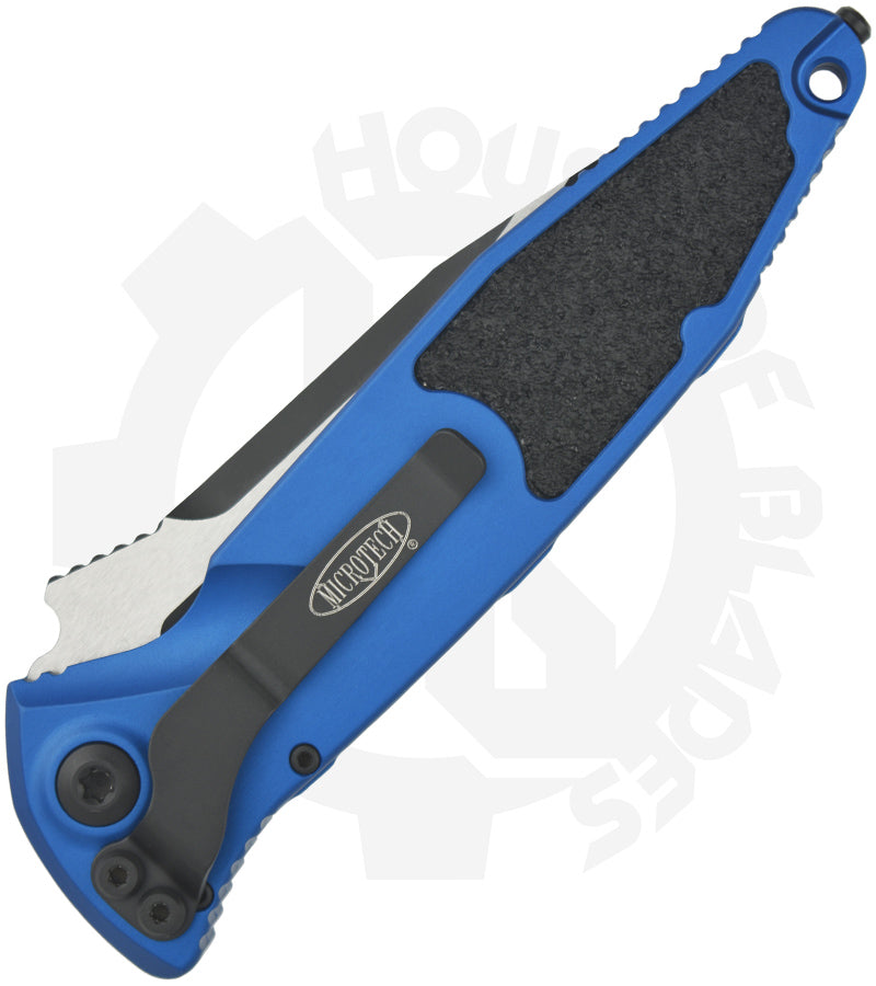 Microtech Socom Elite Auto 160A-2BL - Black Std, P/S, Blue