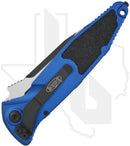 Microtech Socom Elite Auto 160A-2BL - Single Edge, Black, Blue Aluminum