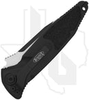 Microtech Socom Elite Auto 160A-2T - Single Edge, Black, Black Aluminum