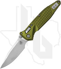 Microtech Socom Ram-Lok 160RL-10FROD - Single Edge, Stonewashed, Frag Pattern OD Green Aluminum