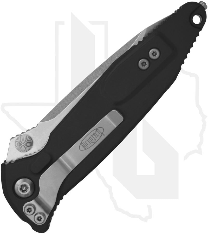 Microtech Socom Elite 161-10 - Tanto Edge, Stonewashed, Black Aluminum