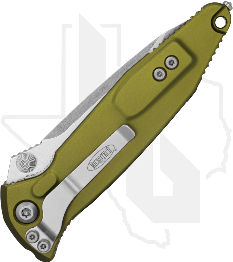 Microtech Socom Elite 161-10OD - Tanto Edge, Stonewashed, OD Green Aluminum