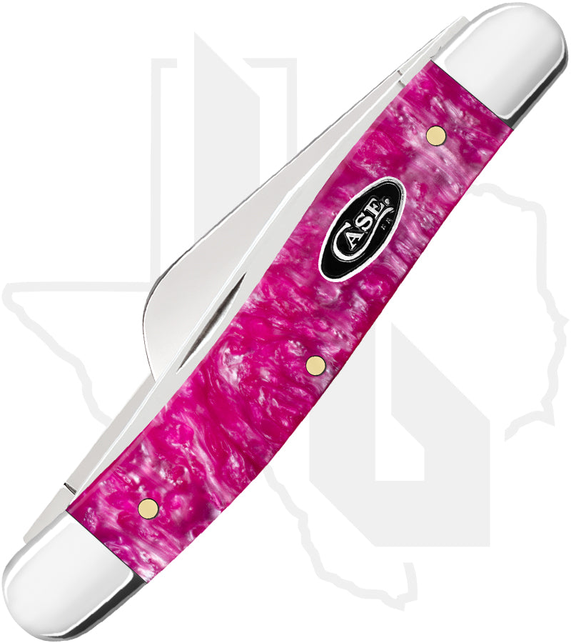 W.R. Case Medium Stockman 16161 - Pink Crackle Kirinite, Smooth (10318 SS)