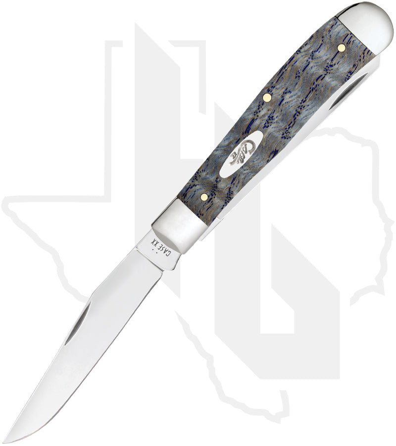 W.R. Case Trapper 47490 - Blue Curly Oak Wood, Smooth (7254 SS)