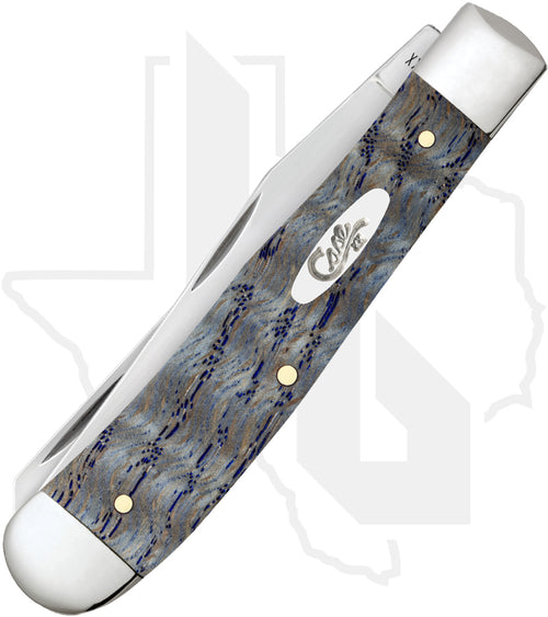 W.R. Case Trapper 47490 - Blue Curly Oak Wood, Smooth (7254 SS)