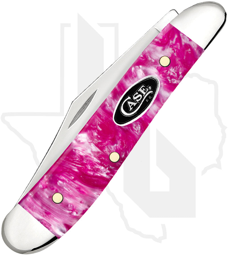 W.R. Case Peanut 16163 - Pink Crackle Kirinite, Smooth (10220 SS)