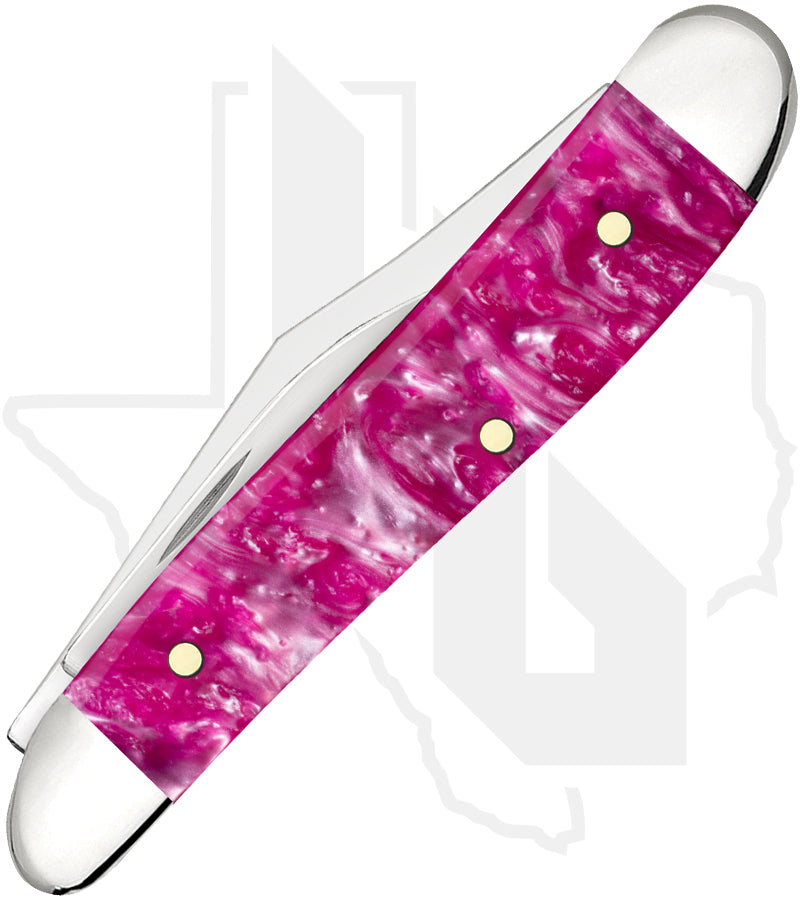 W.R. Case Peanut 16163 - Pink Crackle Kirinite, Smooth (10220 SS)