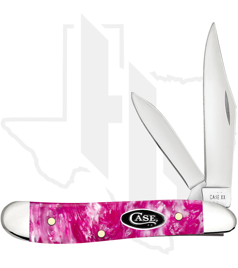 W.R. Case Peanut 16163 - Pink Crackle Kirinite, Smooth (10220 SS)