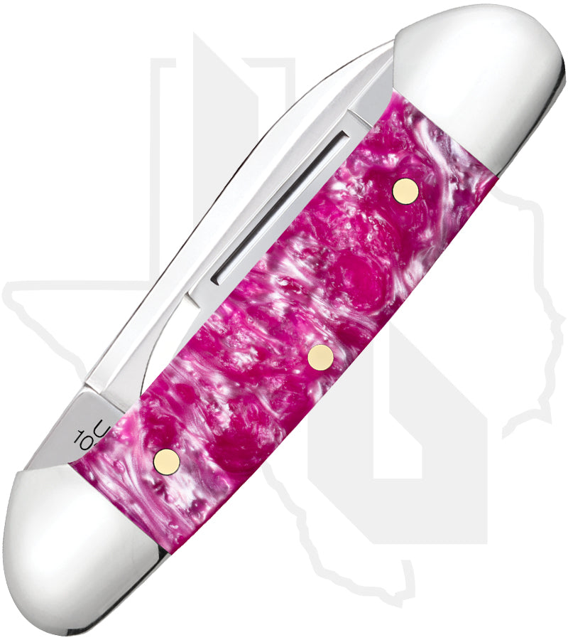 W.R. Case Baby Butterbean 16164 - Pink Crackle Kirinite, Smooth (102132 SS)