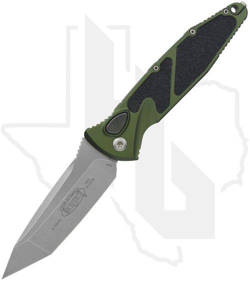 Microtech Socom Elite Auto 161A-10OD - Tanto Edge, Stonewashed, OD Green Aluminum