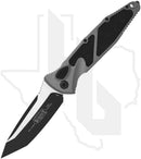 Microtech Socom Elite Auto 161A-1NC - Tanto Edge, Black, Natural Clear Aluminum