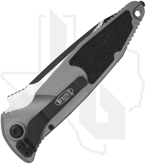 Microtech Socom Elite Auto 161A-1NC - Tanto Edge, Black, Natural Clear Aluminum