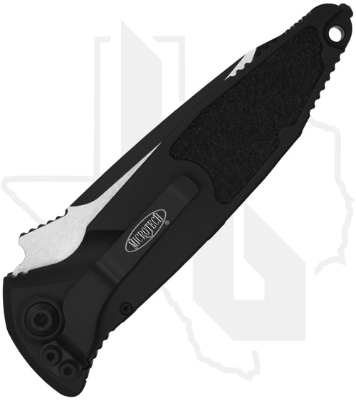 Microtech Socom Elite Auto 161A-1T - Tanto Edge, Black, Black Aluminum