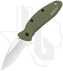 Kershaw Scallion Ken Onion 1620OL - OD Green Aluminum, Bead Blasted