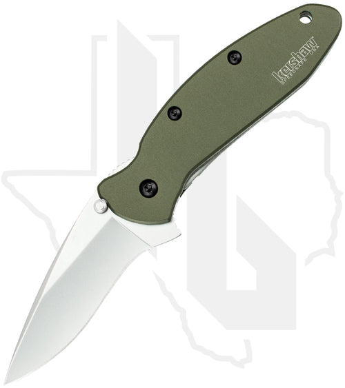 Kershaw Scallion Ken Onion 1620OL - OD Green Aluminum, Bead Blasted