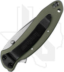 Kershaw Scallion Ken Onion 1620OL - OD Green Aluminum, Bead Blasted
